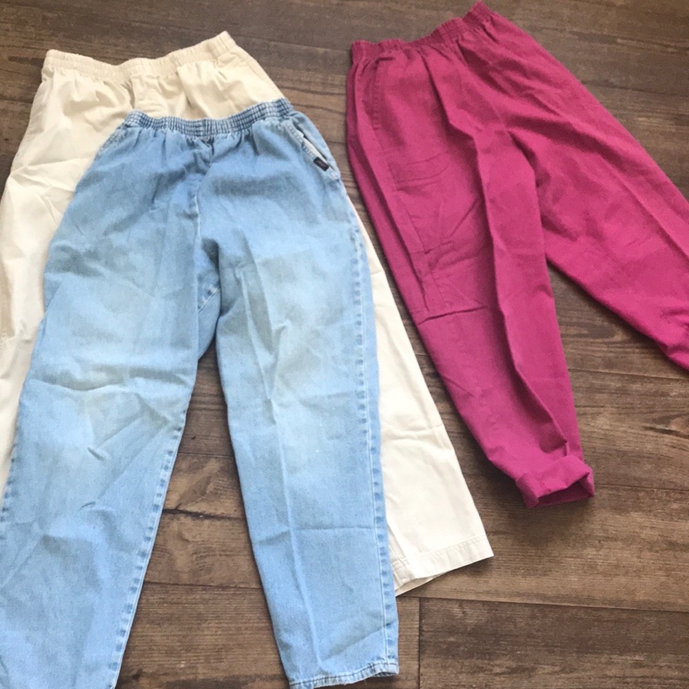 Three pair elastic waist women-senior pull on